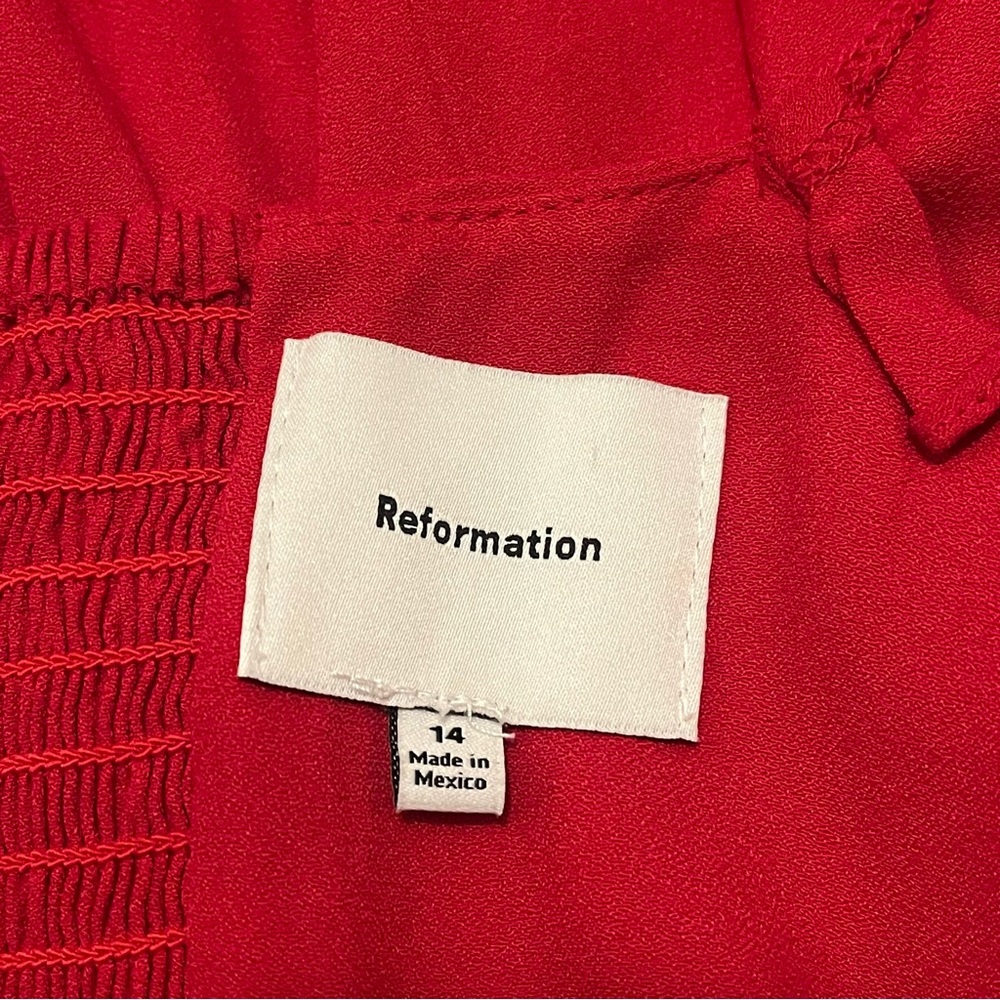Reformation Bryson Dress Cherry 2 Pink Red NWT - Picture 7 of 10